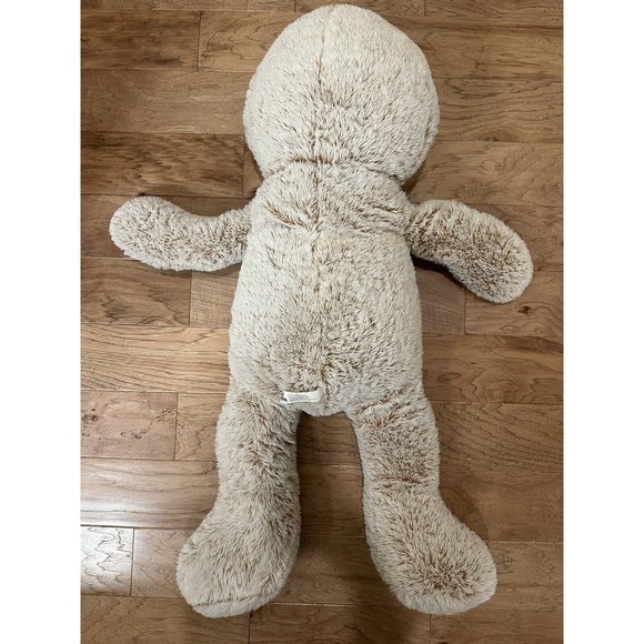 HUGE Goffa Plush Sloth 38" Soft Stuffed Animal Jumbo Sloth Gold Eyes Tan Brown - Picture 5 of 12